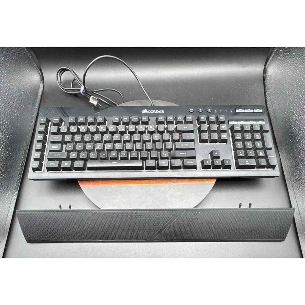 Corsair K55 RGB Gaming Keyboard Wired Illuminated Detachable Palm Rest Black
